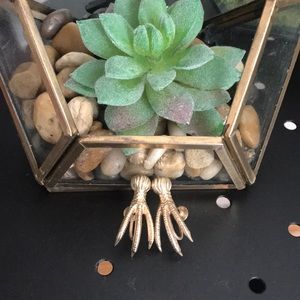 Vintage bird claw earrings